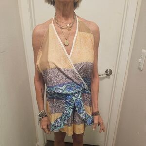 SHEIN Multicolor Halter Jumpsuit